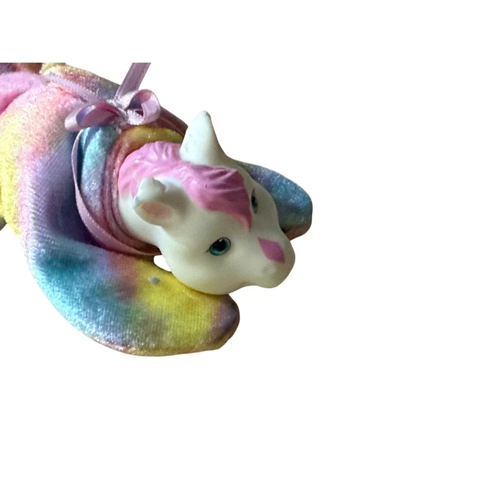 Just Play Rainbow Unicorn Surprise Plush‎ Mother and 1 Baby Tie Dye Pink Yellow - Picture 7 of 10